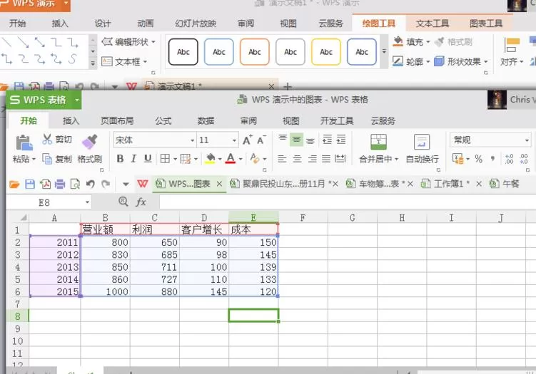 在ppt文件里制作雷达图表的操作步骤