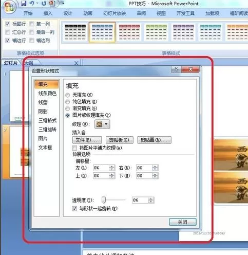 PPT在表格里插入图片并调整格式的操作教程
