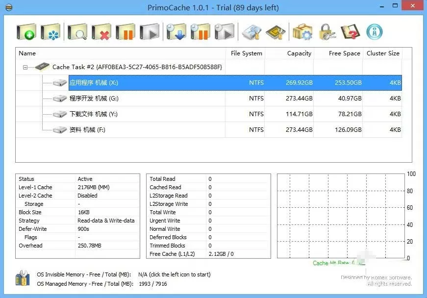 PrimoCache给机械硬盘提速的操作技巧