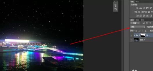 使用photoshop制作出点点繁星的操作方法