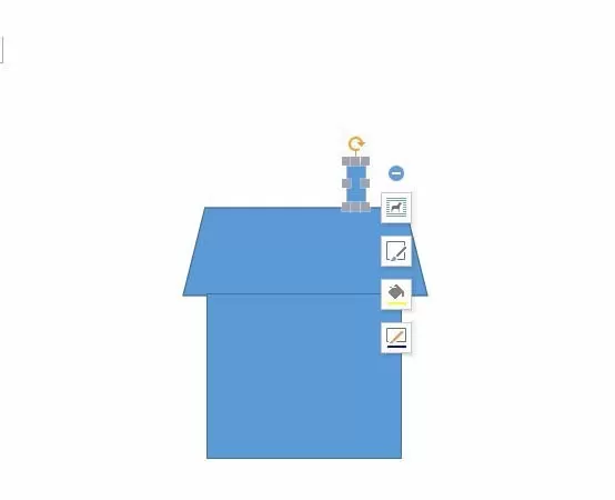 利用word将多个图形组合成房屋图形的操作步骤
