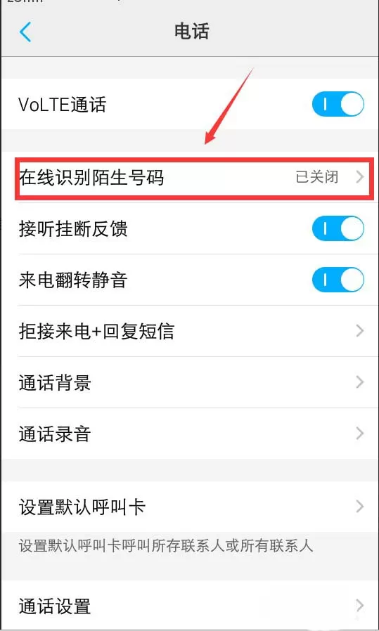 vivo手机开启在线陌生号码识别的操作步骤