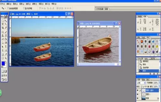 利用photoshop制作出湖中倒影的详细步骤