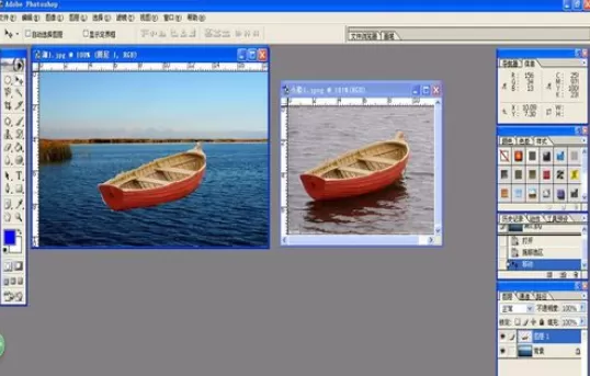 利用photoshop制作出湖中倒影的详细步骤