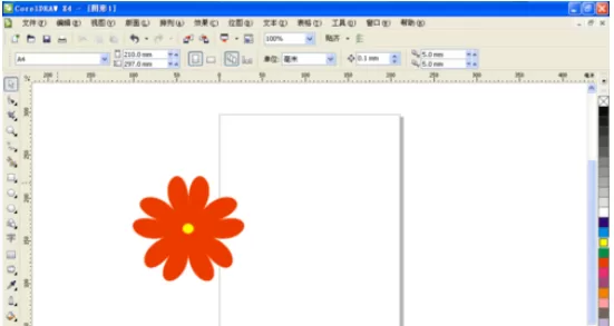 利于cdr制作出花朵形状的操作步骤