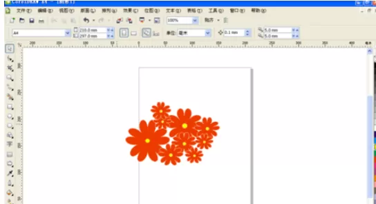 利于cdr制作出花朵形状的操作步骤