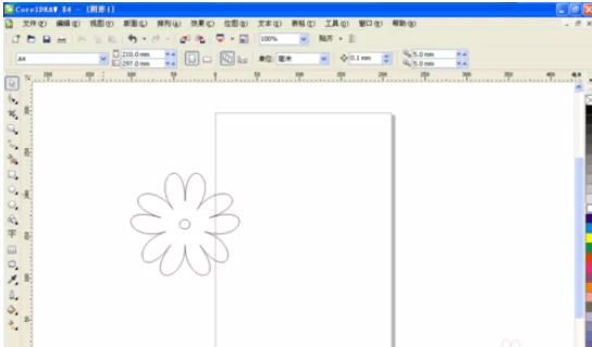 利于cdr制作出花朵形状的操作步骤