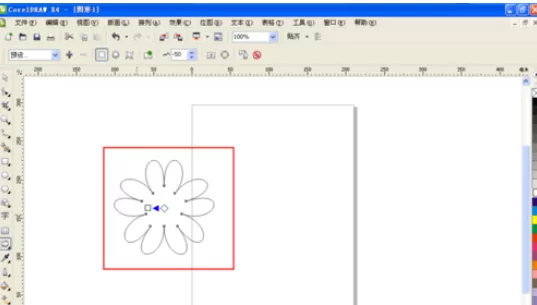 利于cdr制作出花朵形状的操作步骤