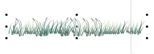 在cdr中实行迅速画草地的具体步骤