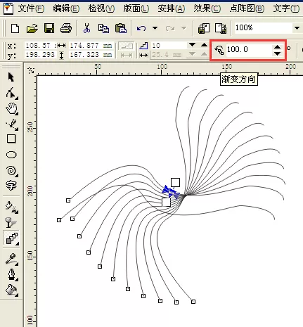 cdr制作出三维效果线条的操作方法