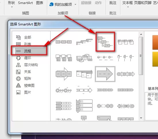使用ppt绘制带箭头的流程图的教程