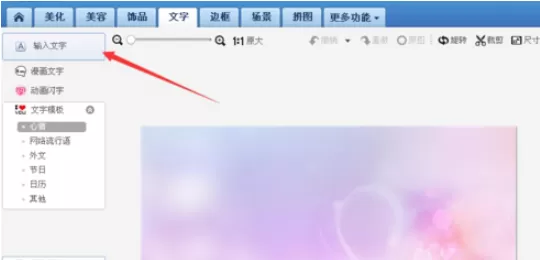 使用美图秀秀在图片上插入文字的操作步骤