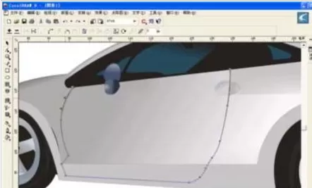 使用CDR制作出浅蓝色宝马汽车的操作步骤