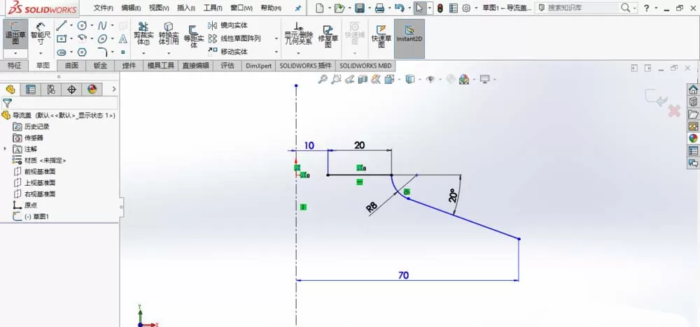在SolidWorks中创建导流盖零件模型教程