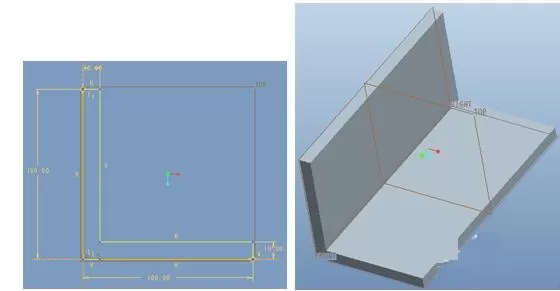 在ProE中通过轮廓筋绘制零件模型的具体操作
