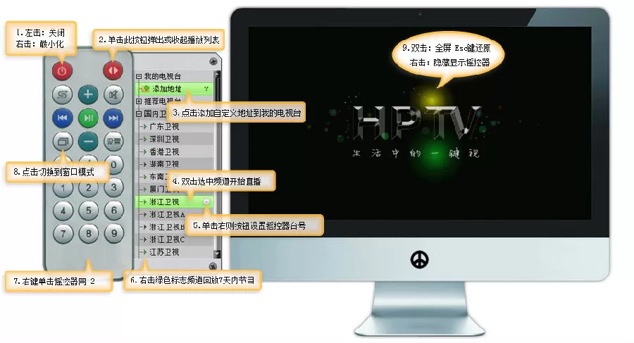 和平网络电视中实行回放频道节目的详细步骤