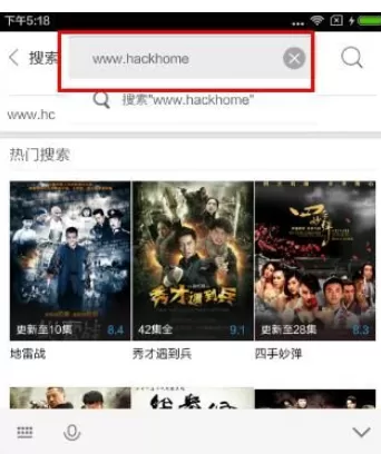 在响巢看看中实行输入网址的详细步骤