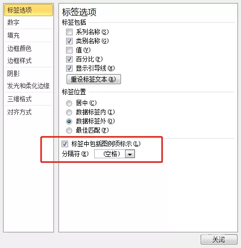 excel饼图添加标签图例项标示的操作方法