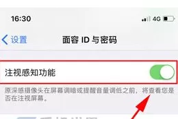 iPhone X中关闭注视感知功能的操作步骤