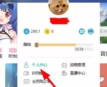 在bilibili中实行更改账号名称的具体步骤