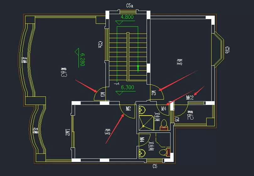 CAD创建动态块建筑门图块的操作过程