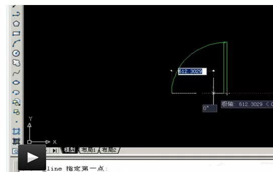 使用CAD绘制门弧平面图的操作方法