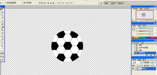 使用photoshop制作出足球的详细操作方法