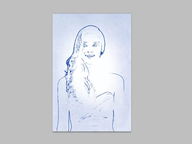 ps为普通人物照片打造出圆珠笔画效果的操作步骤