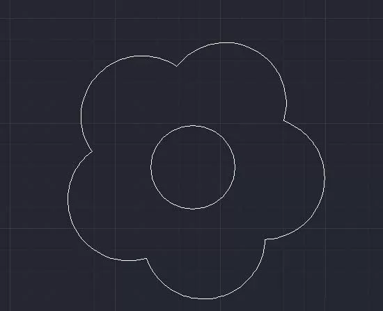 cad绘制出小花朵图形的操作教程