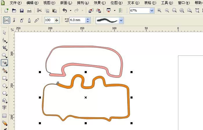 使用cdr绘画出老式电话机图形的详细操作步骤