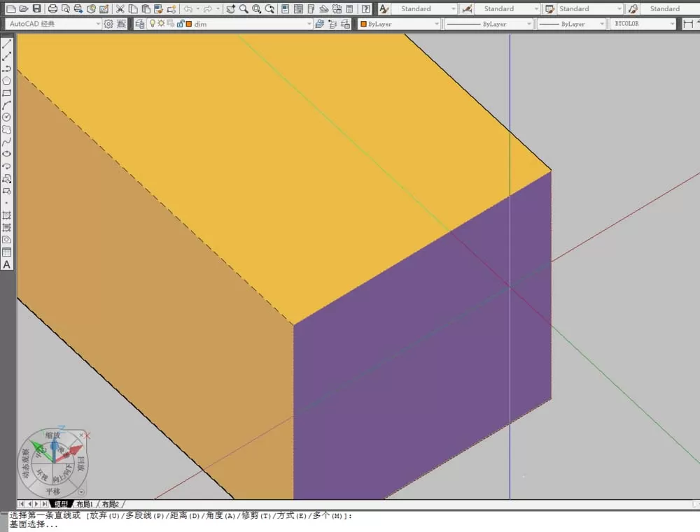 在CAD里给实体进行倒直角的操作方法