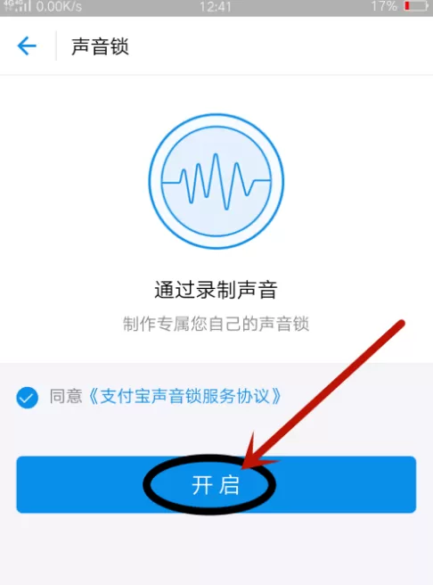 支付宝设置声音锁的图文教程