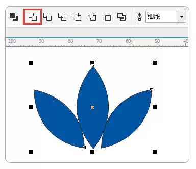 使用cdr制作出阿迪logo标志的详细步骤