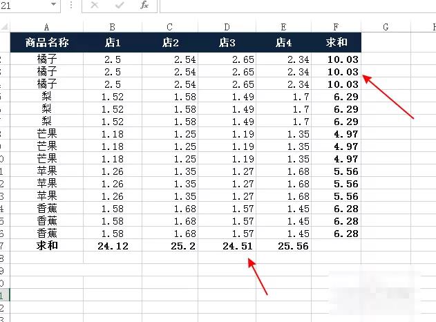 在excel2013里快速求和的详细教程