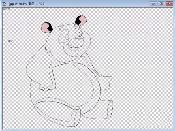 ps手绘卡通熊猫的操作教程