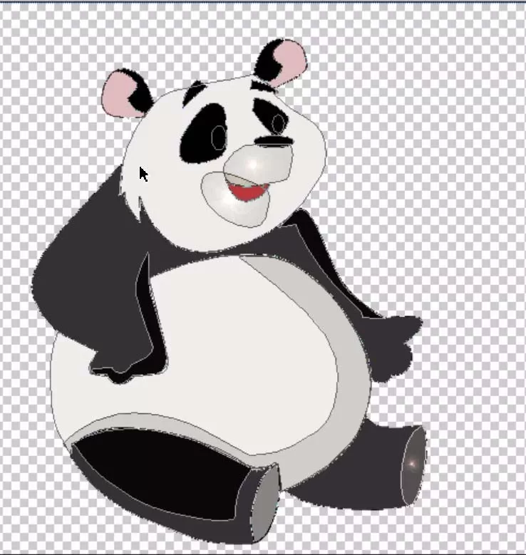 ps手绘卡通熊猫的操作教程