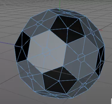 C4D绘制出立体足球模型的操作方法