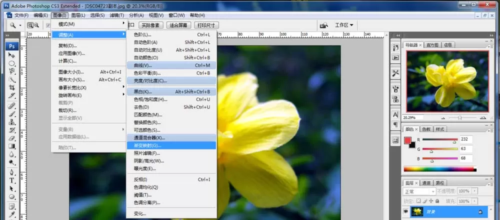 在PS中用渐变映射处理图片的详细教程
