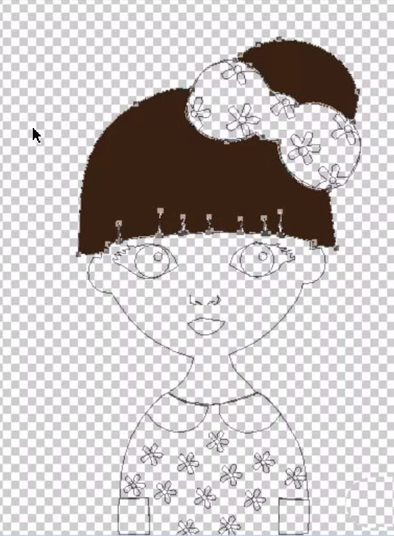 ps制作出卡通蝴蝶结女孩图形的操作步骤