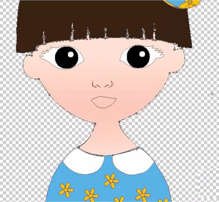 ps制作出卡通蝴蝶结女孩图形的操作步骤