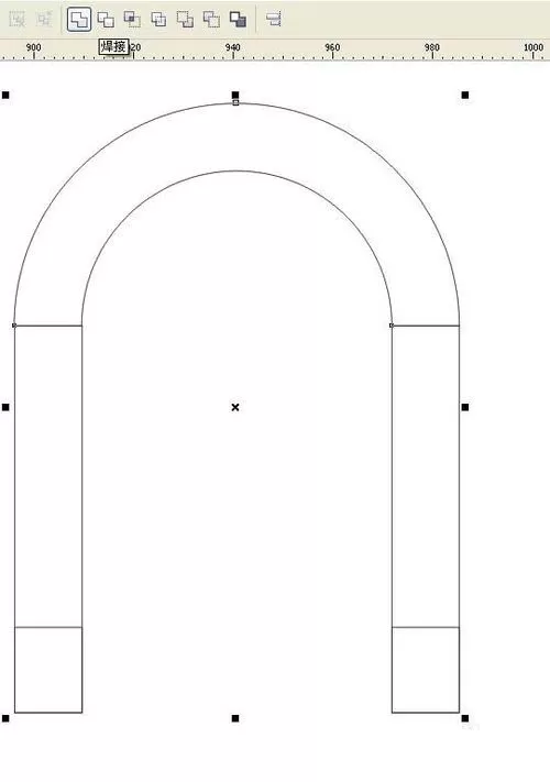 使用cdr制作出U形磁铁的具体操作步骤