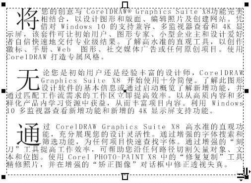 CDR段落文字对齐的操作教程