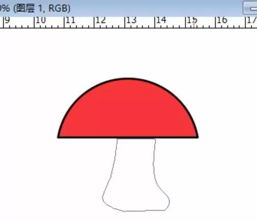 使用PS绘制出卡通蘑菇人的操作步骤