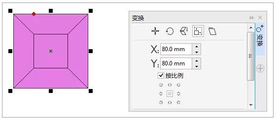 在CDR里等比例缩放图形的操作教程