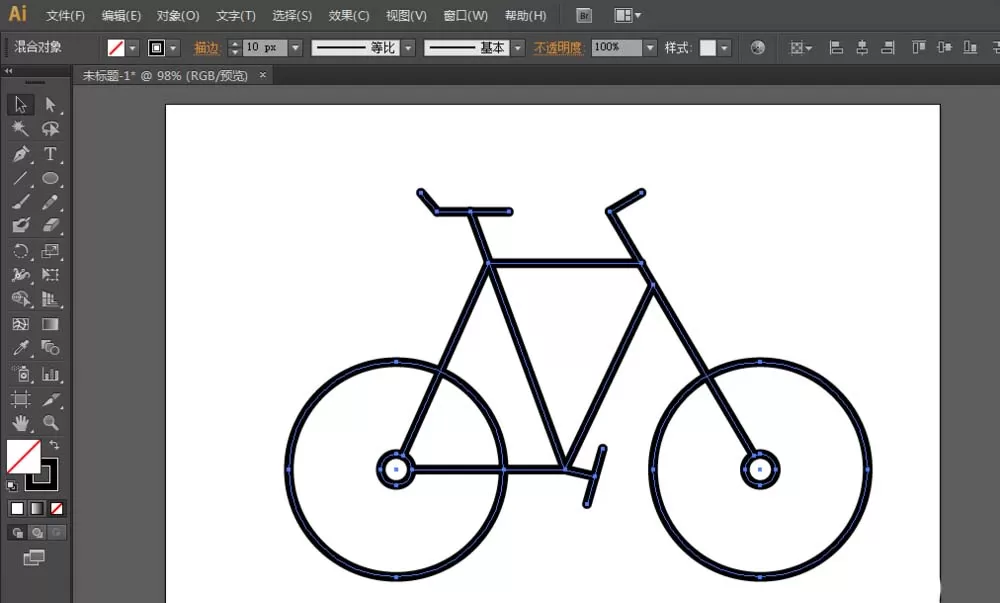 教大家利用ai制作出圆形的自行车LOGO