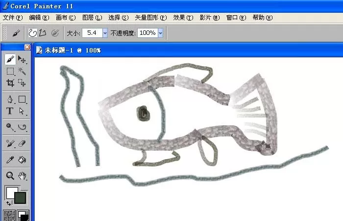 在painter中用图案画笔设计出图形的教程