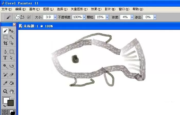 在painter中用图案画笔设计出图形的教程
