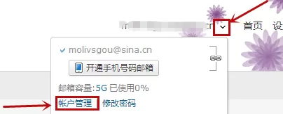 在新浪邮箱中实行添加关联邮箱的详细方法