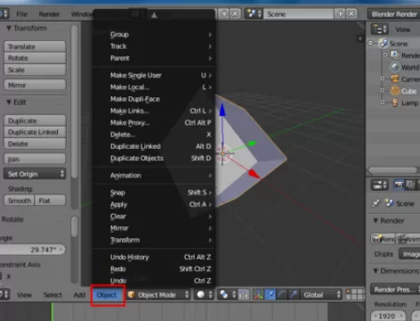 在blender中实行旋转模型的详细操作方法
