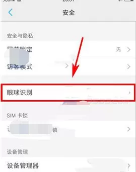 在vivo X6S Plus中进行眼球识别录入的具体方法